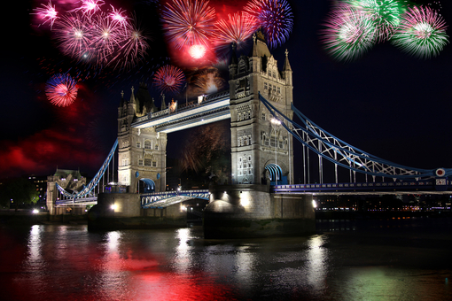 Новый год: лучшие фейерверки (ч.1) - Firework, Tower Bridge, London, UK